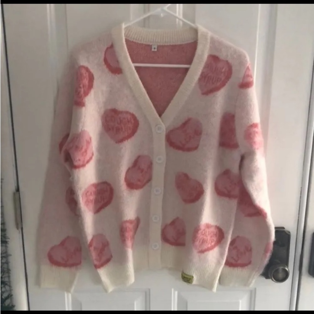 That’s A Awful Lot Of Cough Syrup Mohair Sweater Cardigan